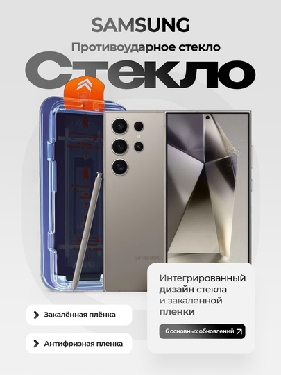 Защитное стекло для Samsung S21/S22/S23/24/ ULTRA, PLUS