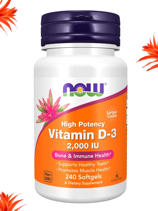 NOW Foods, Витамин D3 400 ME, 1000 ME, 2000 ME , мягкие капсулы, Халяль