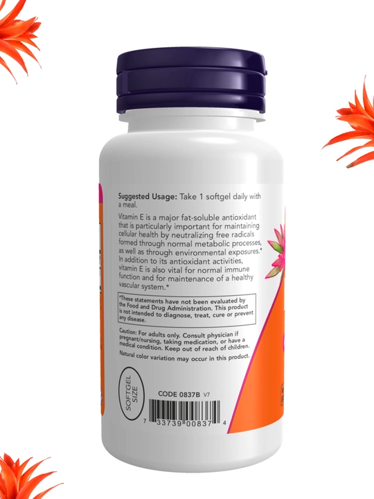NOW Supplements, Vitamin E, 200 ME va 400 ME, D-Alpha Tokoferil