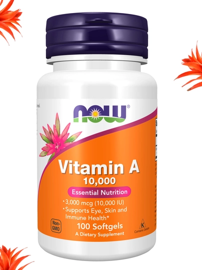 Капсулы Now Supplements, Витамин А 10000 ME и 25000 ME, 100 шт,