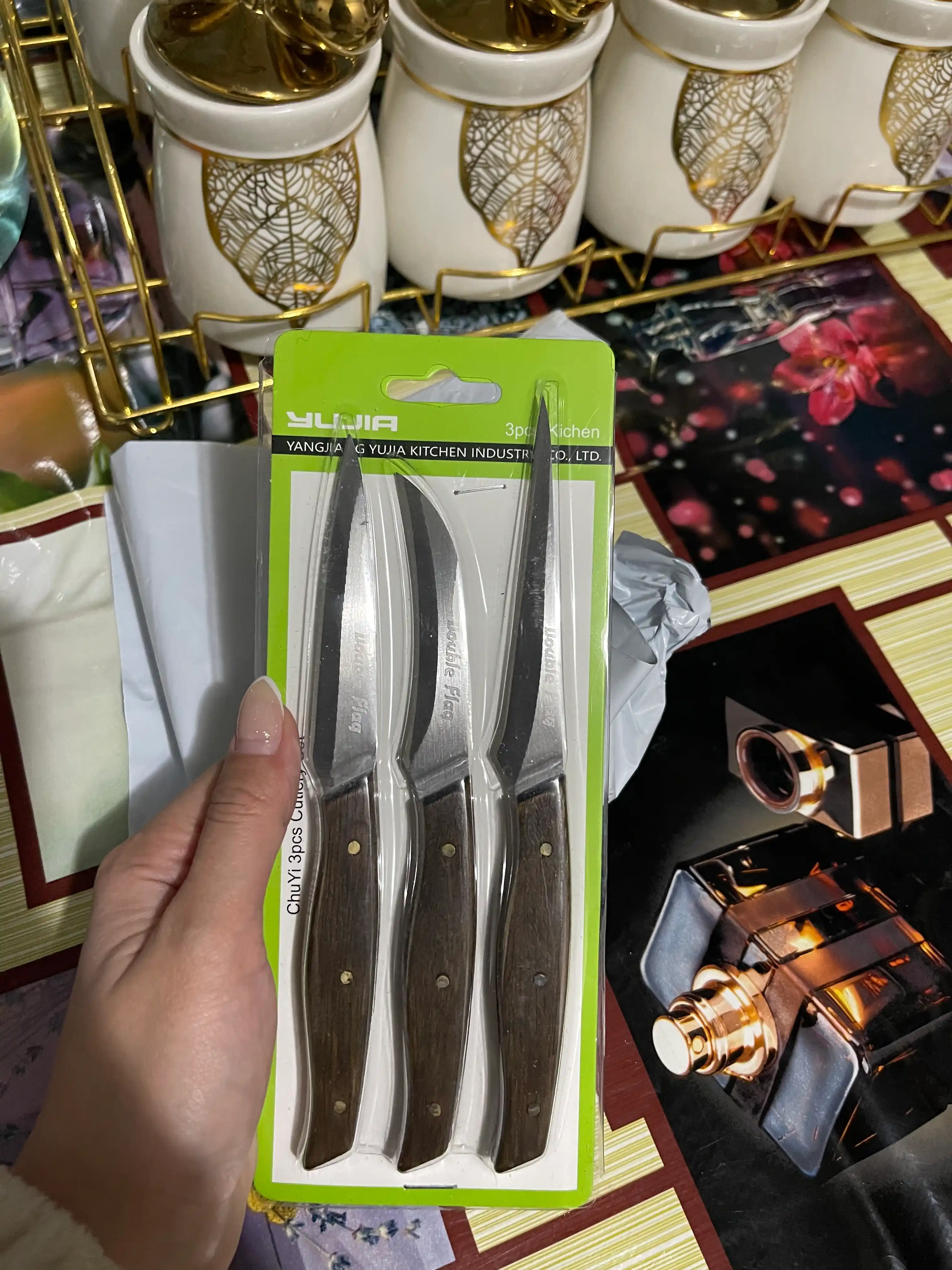 Pichoqlar to'plami sabzavot va mevalar uchun, 3 dona