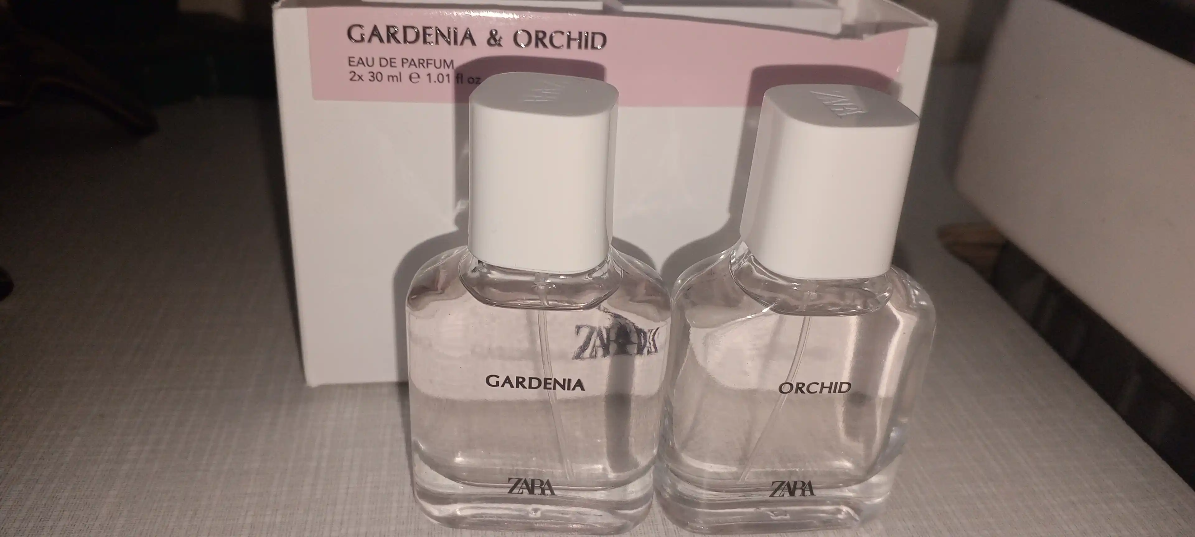 Parfyumlangan suv Zara Gardenia + Orchid, ayollar uchun 30+30, 90+90, ml