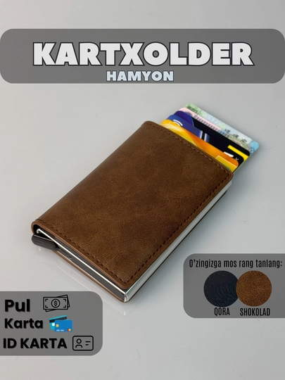 Kartxolder hamyon pul, bank kartasi, passport uchun