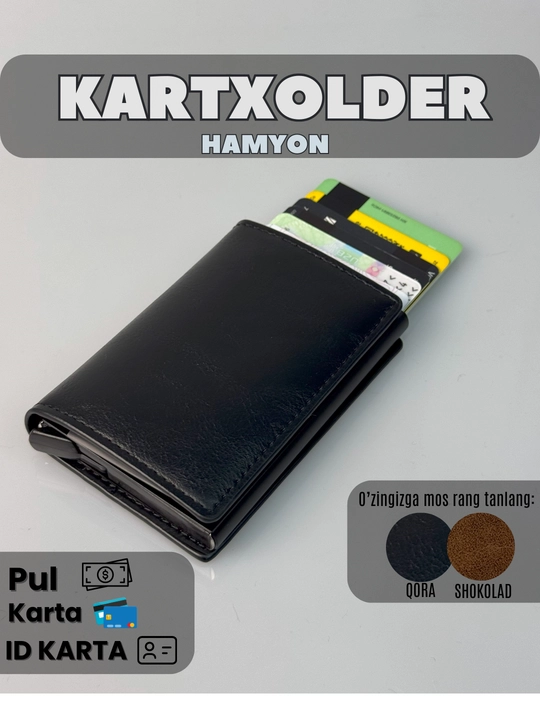 Kartxolder hamyon pul, bank kartasi, passport uchun