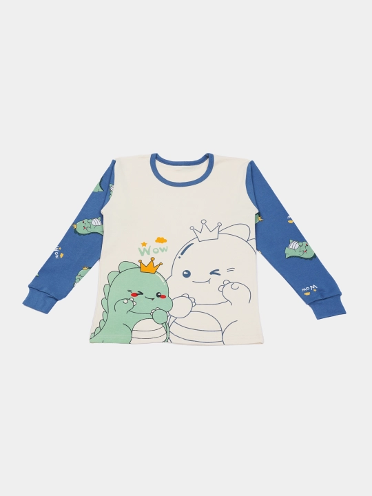 Пижама детская, хлопковая, со штанами, для мальчика, Elankids