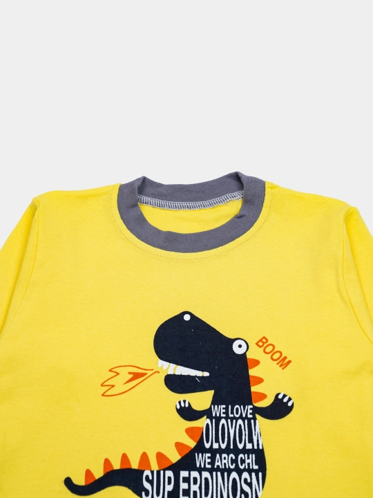 Пижама детская, хлопковая, со штанами, для мальчика, Elankids