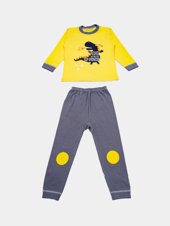 Пижама детская, хлопковая, со штанами, для мальчика, Elankids
