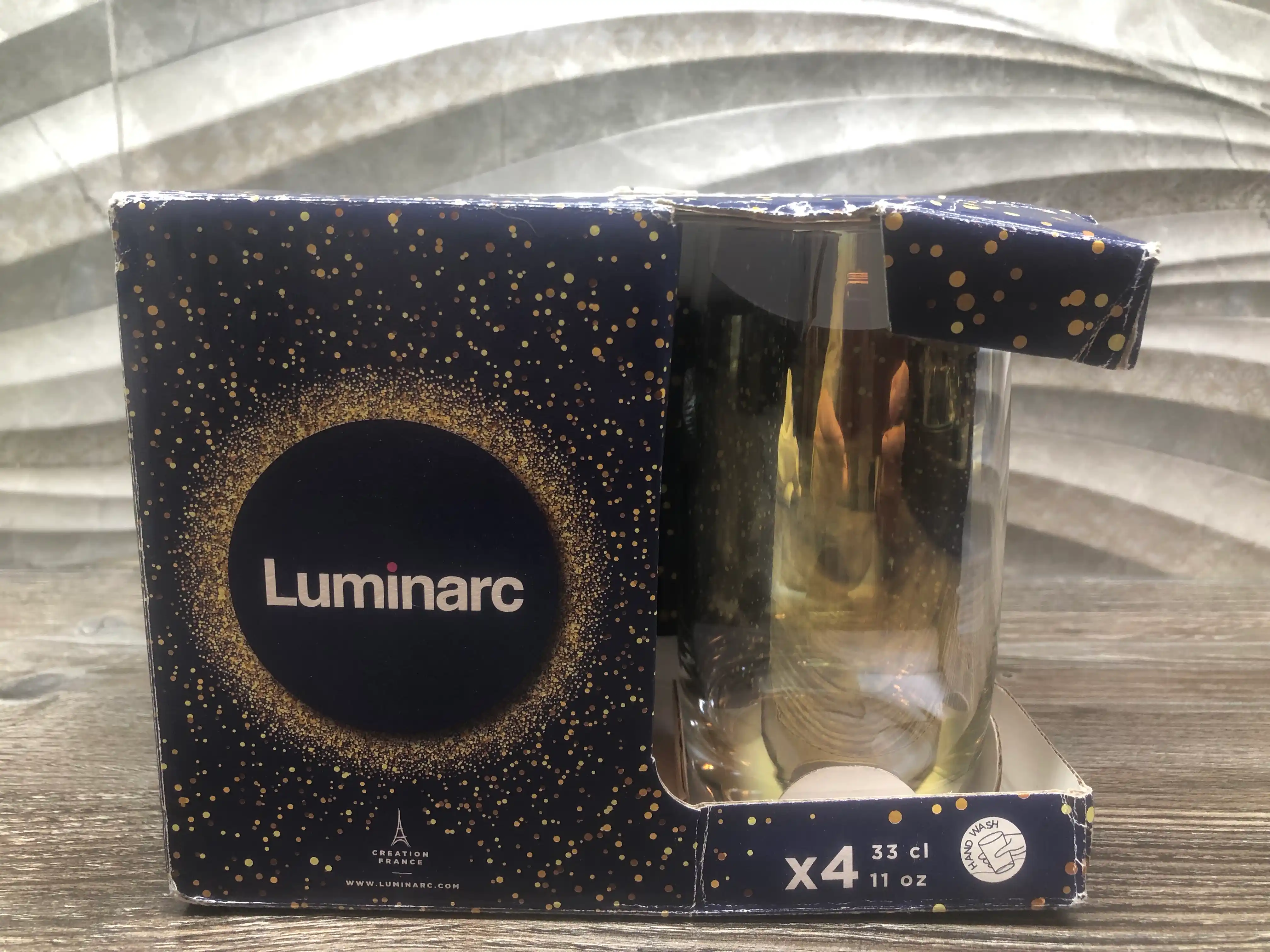 Bokallar Luminarc oltin xameleon, Golden Chameleon seriyali, 4 turdagi bokallar