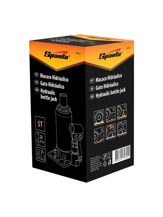 Shisha gidravlik raz'em SPARTA, 5 t, ko'tarish 195-380 mm, 5032355