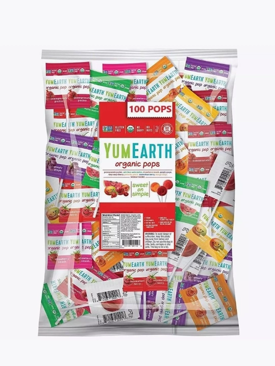 Леденцы YumEarth, органические, на палочке, ассорти 100 шт