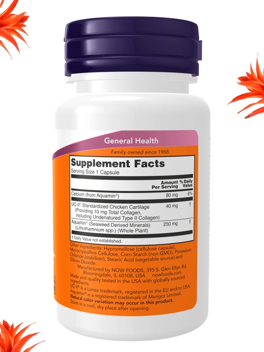 Kollagen NOW Supplements, kukun va kapsulalarda