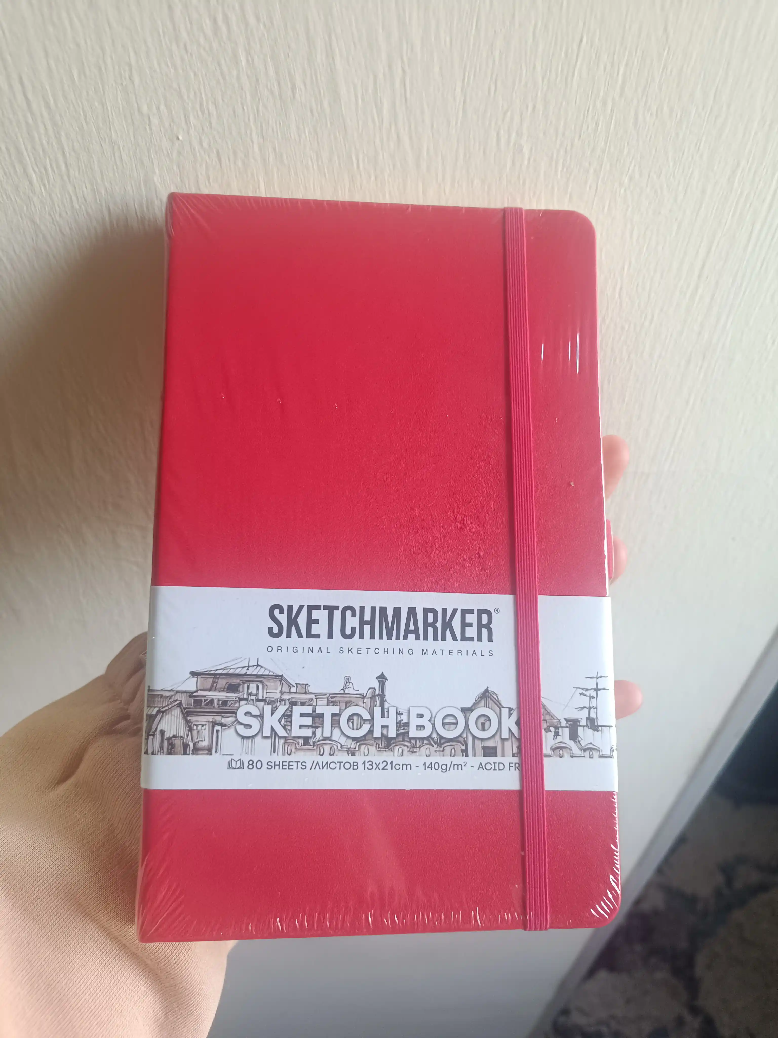 Eskiz kitobi Sketchmarker qattiq muqovali, 140 g/m2, 13x 21 sm, 80 varaq