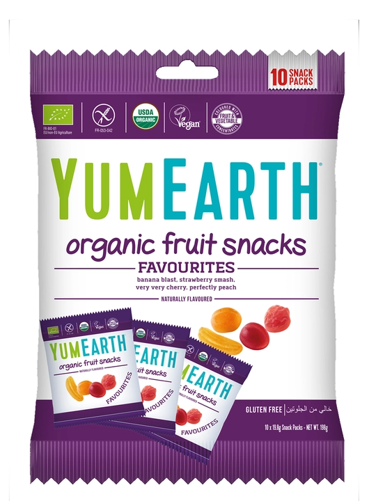 YumEarth, organik va vegetarian marmelad, mevali tamaddi, 198 gr