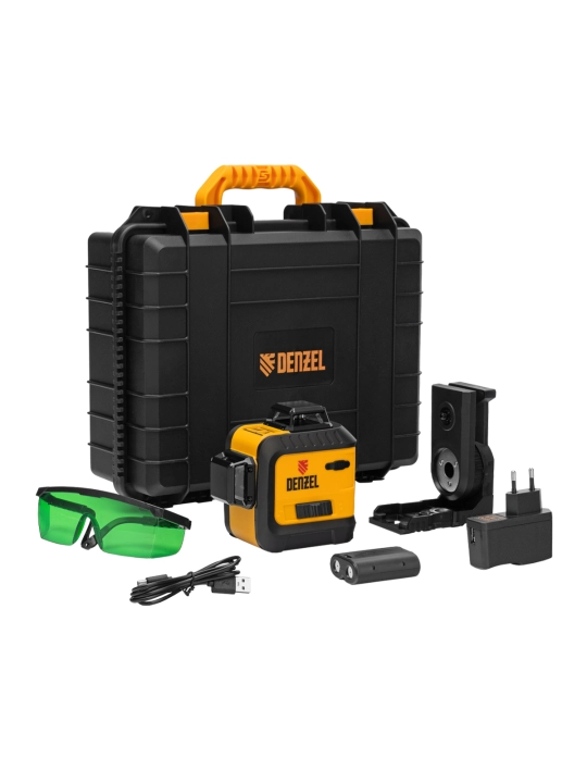 Lazer darajasi DENZEL LXI 360-2 Green, multiprizma, 8 nur, 30 m, 35078