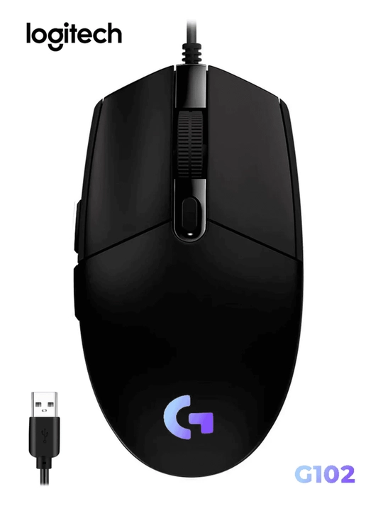 Игровая мышь Logitech G102 Lightsync Black проводная за 239000 сум со скидкой 47%. Uzum Market