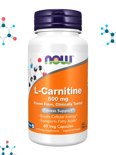 Now Foods, L-Carnitine, 500 мг, в капсулах, Халяль