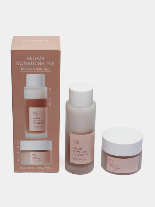 VEGAN KOMBUCHA to'plami, vegan mohiyati 50 gr + vegan gel kreami 50 ml - 