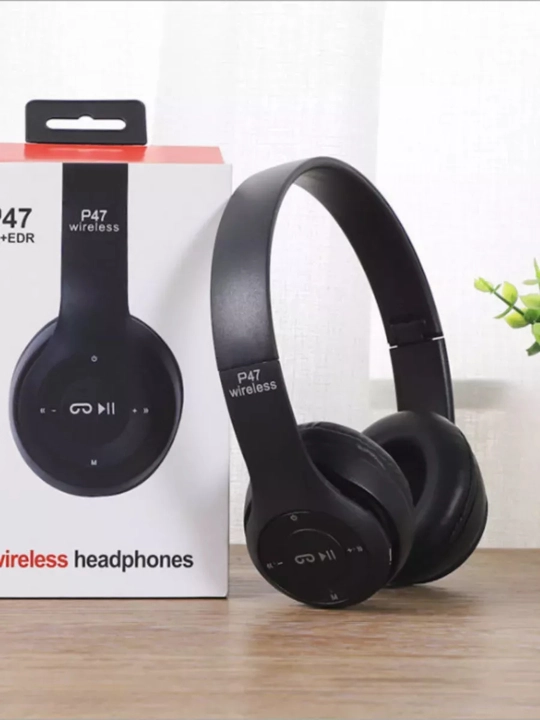 Беспроводные наушники P47, Bluetooth 5.0, складные, с микрофоном, бесшумные,  - 