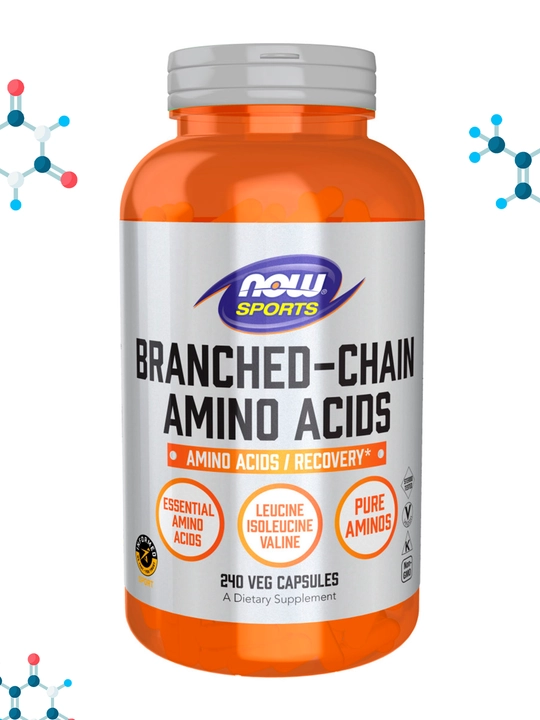 Аминокислоты с разветвленной цепью в капсулах NOW Foods, Sports