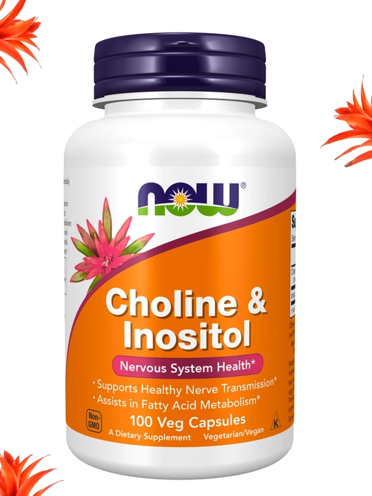 NOW Foods, xolin va Inositol, 100 kapsula
