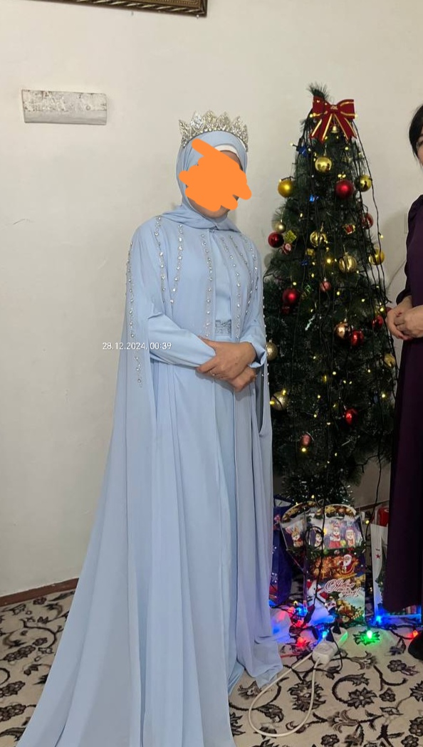 Abaya ikki qismli kechki libos, oversayz