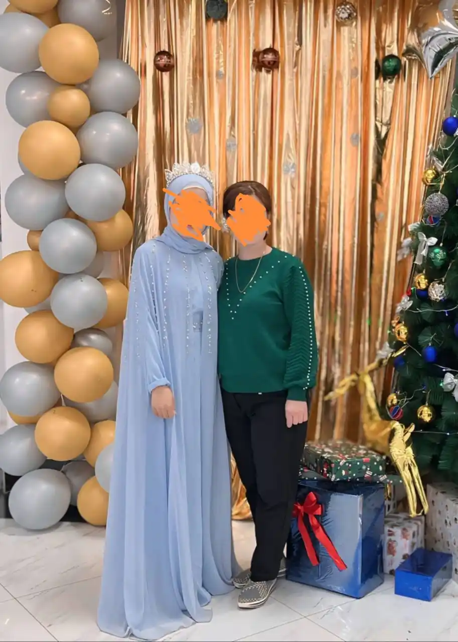 Abaya ikki qismli kechki libos, oversayz