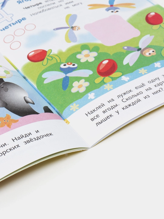 Nakleykali kitob, Pervie zadaniya, Tsifri i schet, A5 format, 8 varaq