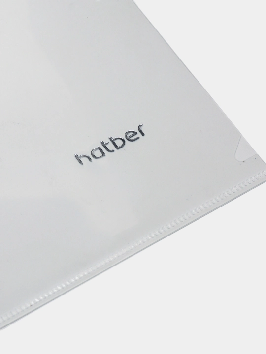 Hatber burchak jildi, plastik, A4f, 180 mkm, shaffof