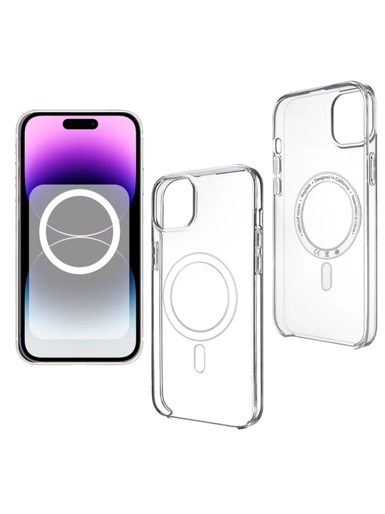 Apple iPhone 13 pro Max uchun Mag Safe funksiyali shaffof silikon gilof - 