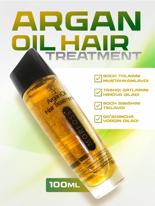 Масло против выпадения волос Morfose Argan Oil Hair Treatment, 100 мл - 
