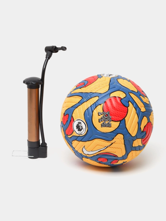 5 o‘lchamli futbol to‘pi, sovg‘a sifatida nasosi, 2 ta igna va ryukzak