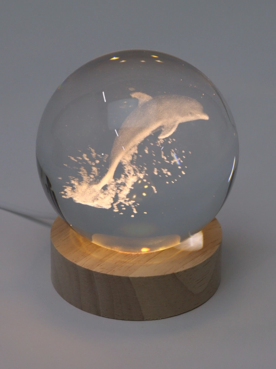 Ночник "Хрустальный шар" 3D, антистресс, настольная лампа, 8 см, светодиодная