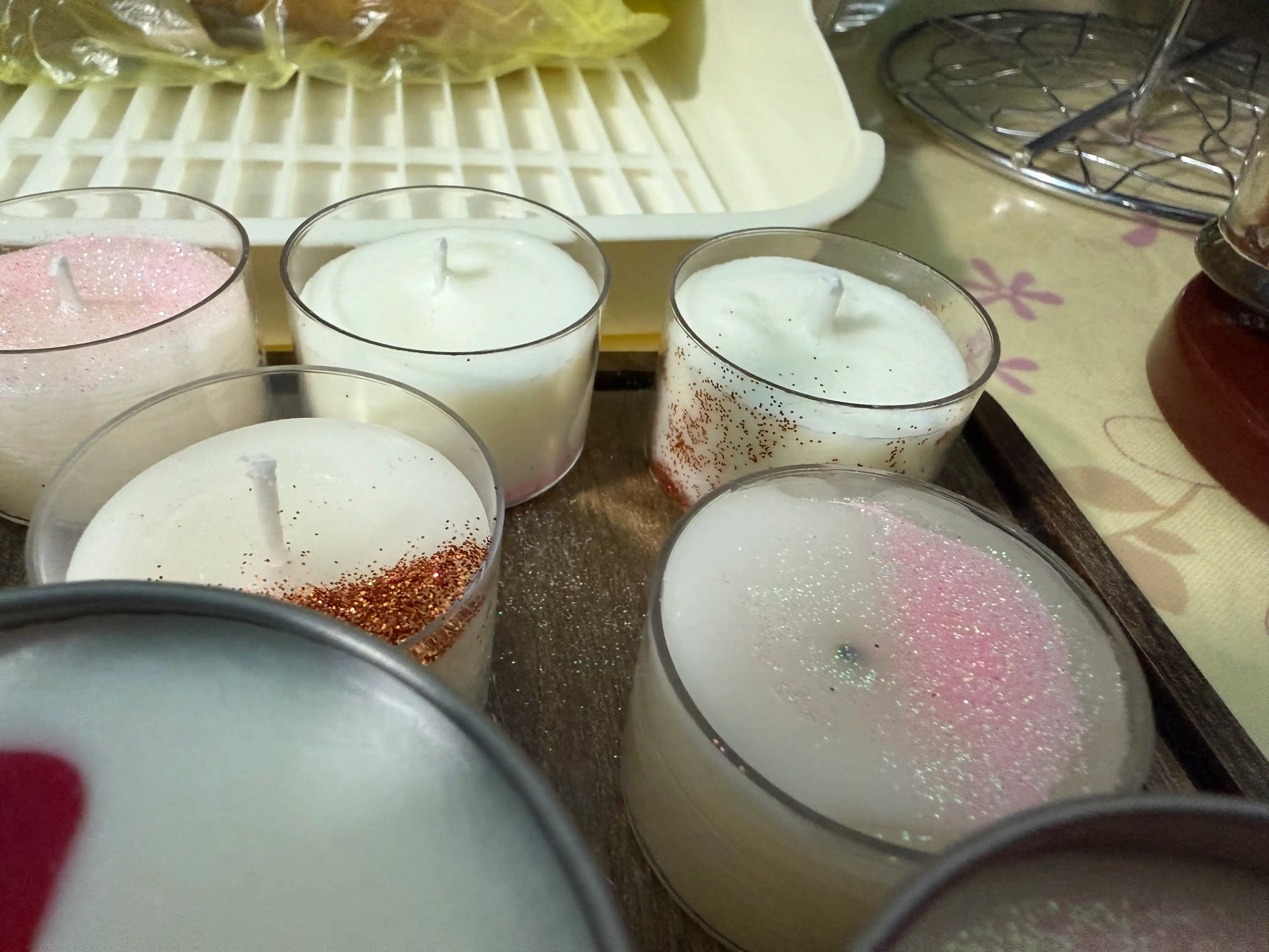 Idishli shamlar yasash uchun Tabiiy soya konteyner mumi, 1 kg