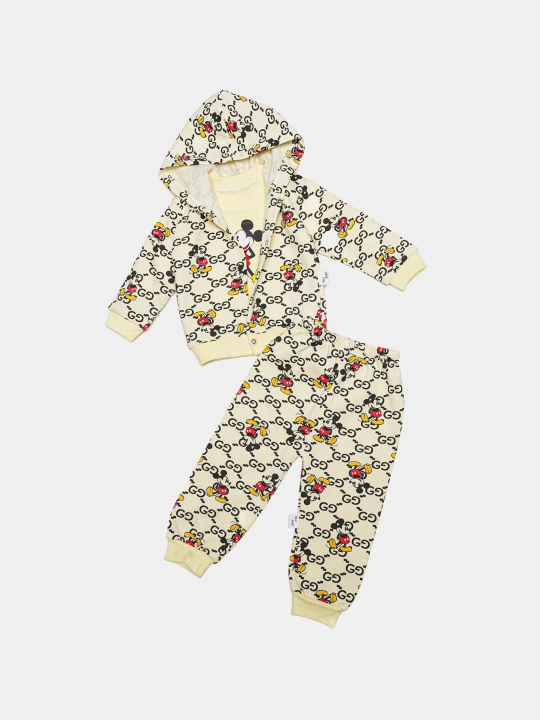 Ogil bolalar va qizlar uchun pijama kastyum 3da,1 Mickey Mouse 5 xil rangda bolalar kiyimi