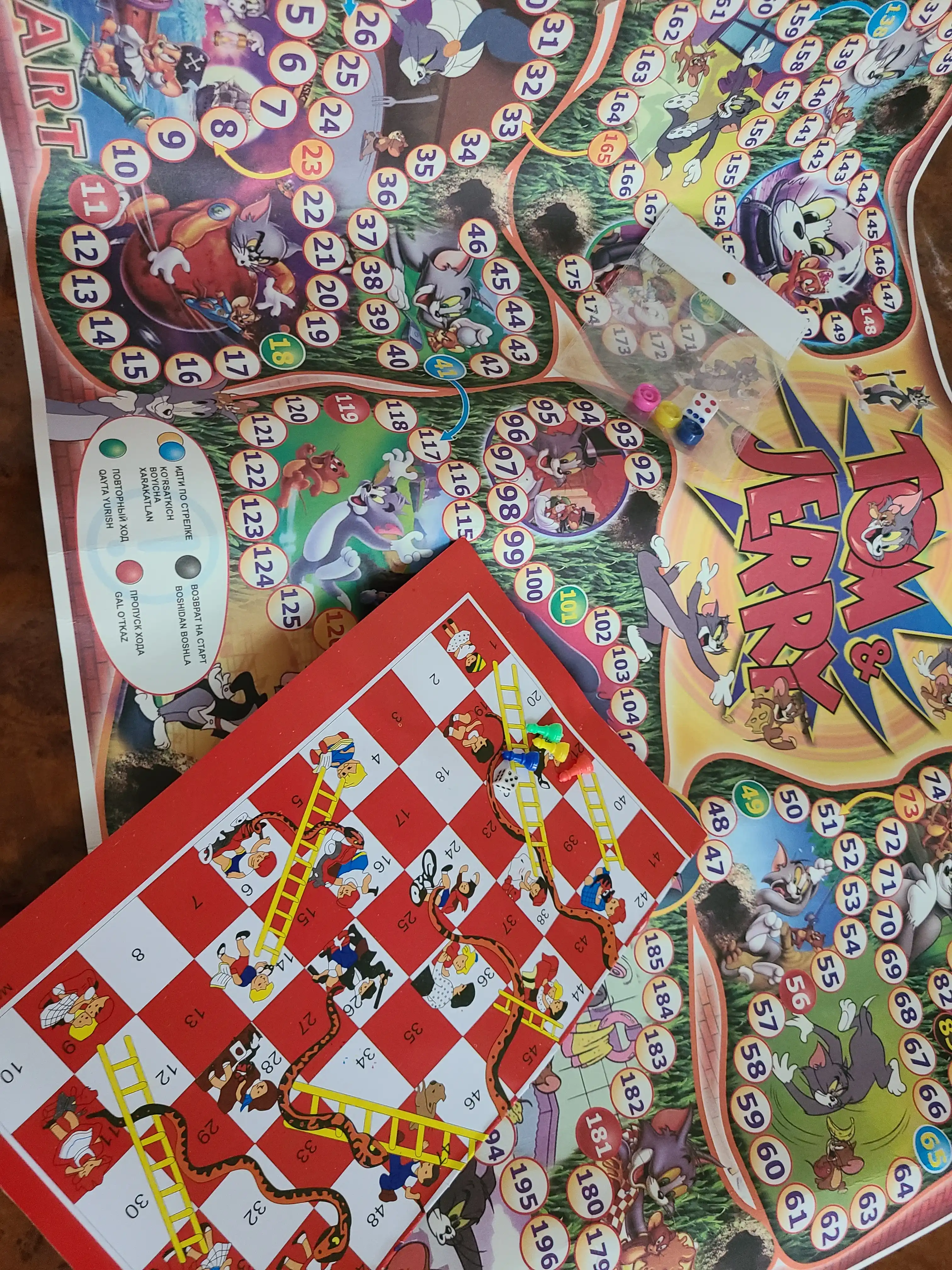 Stol o'yini Jumanji, ikki tomonlamali, yuruvchi o'yin, 40 x 60 sm