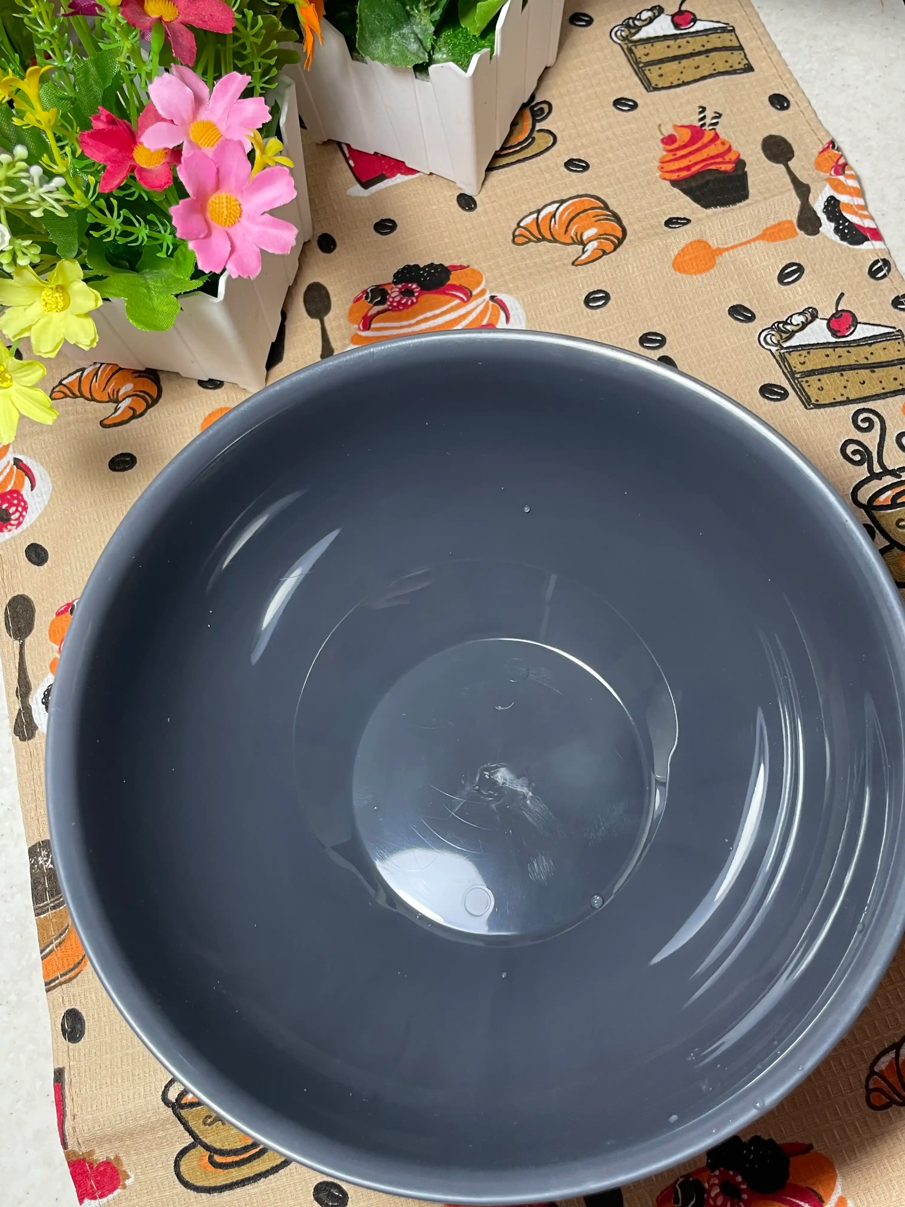 Univelsal salat idishi qopqoqsiz, salat sigimi, xamir idishi