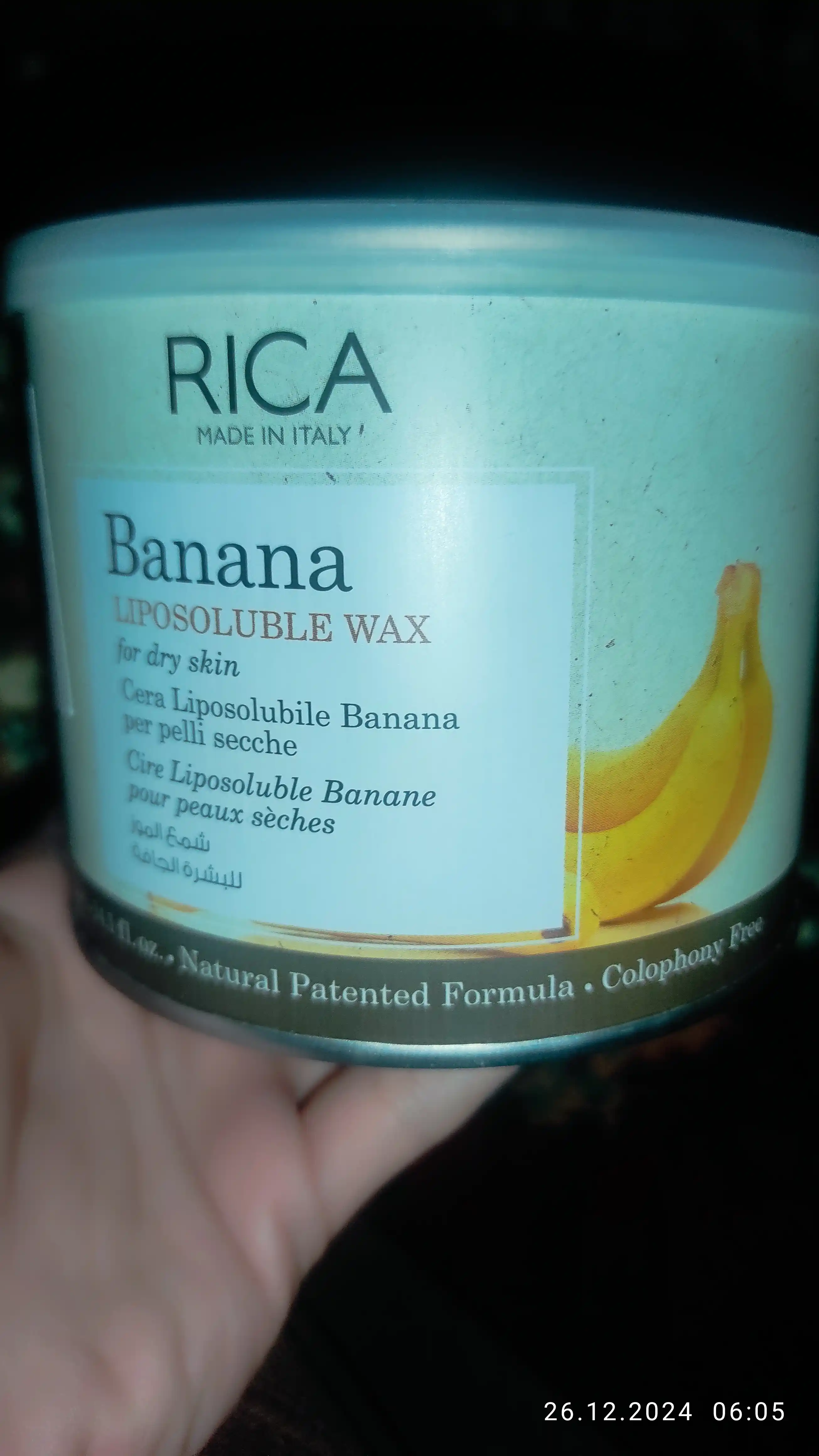 Depilatsiya, depilyatsiya uchun mum,  Rica Banana Wax