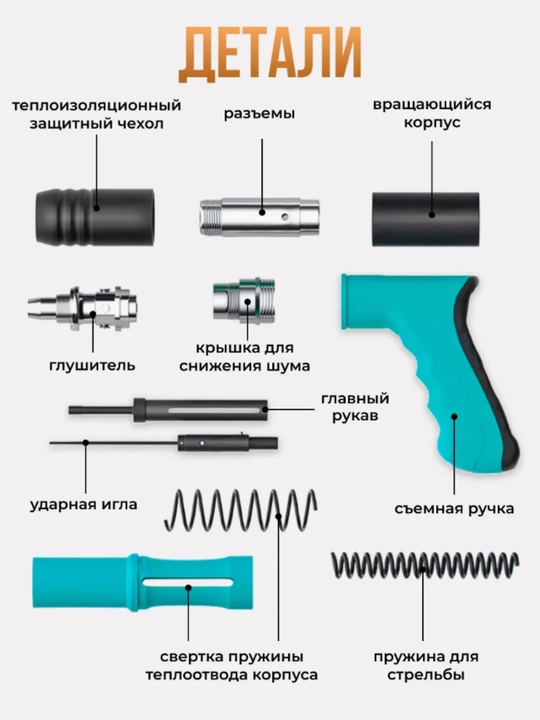 Pnevmatik pistolet, pnevmatik qurulish to'pponcha, montaj pistoleti