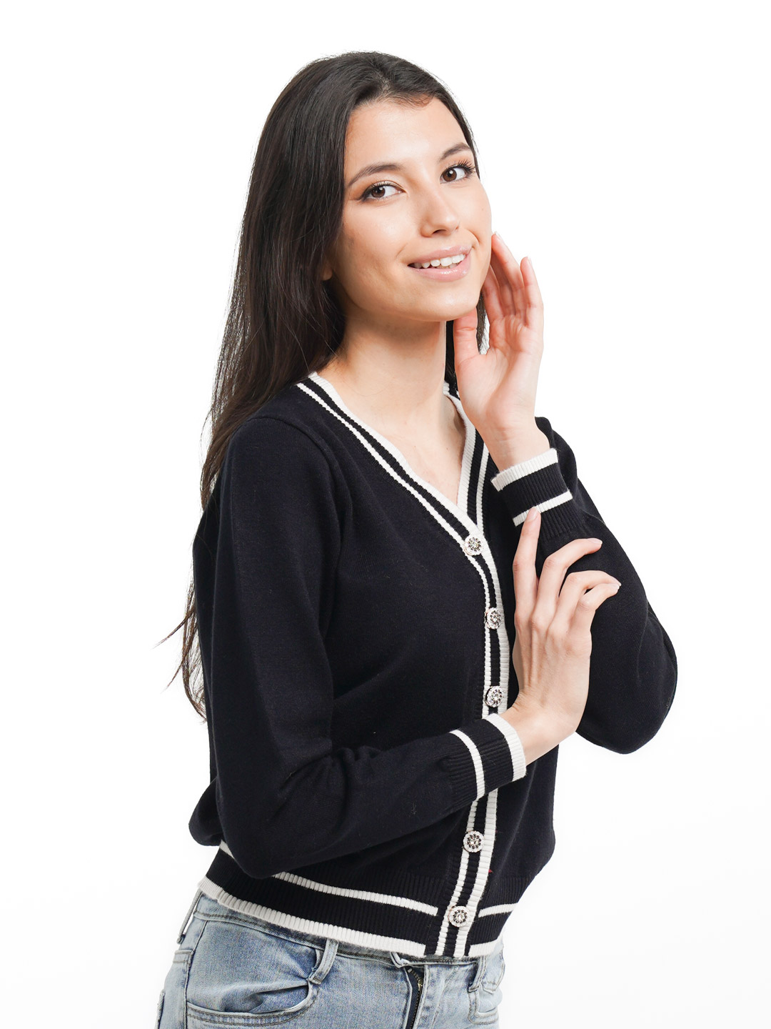 Tugmali kardigan