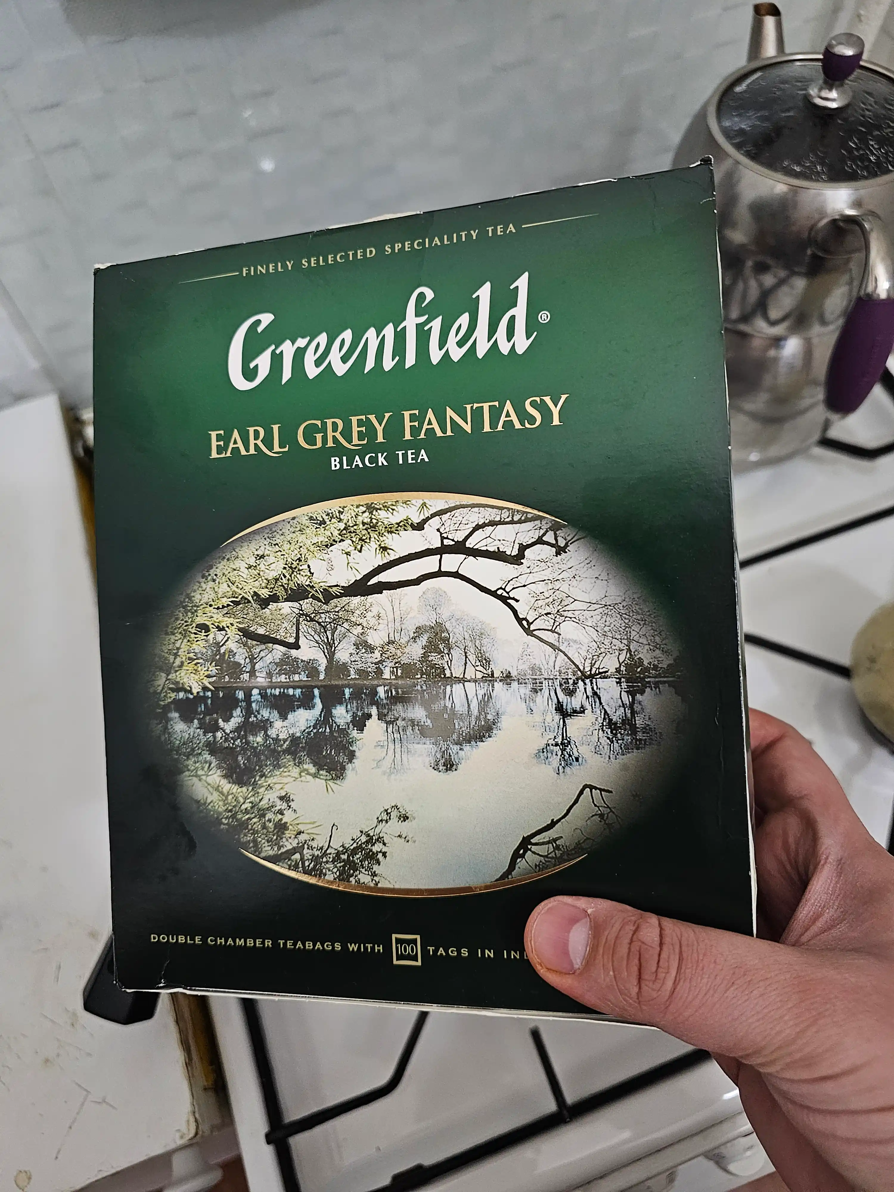 Qora choy Greenfield Early Grey Fantasy, 100 paketcha, 200 g