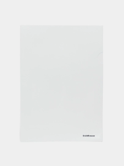 Папка-уголок пластиковая ErichKrause White, A4, полупрозрачный, белый 54873 q0000053492 — ER1CH-54873