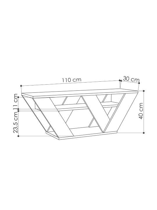 Decortie Pipralla ТВ тумба, до 110 см - Made in Turkey