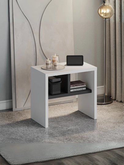 Decortie Komoti кофейный, журнальный столик — DCRT38-MSH120-БЕЛЫЙ