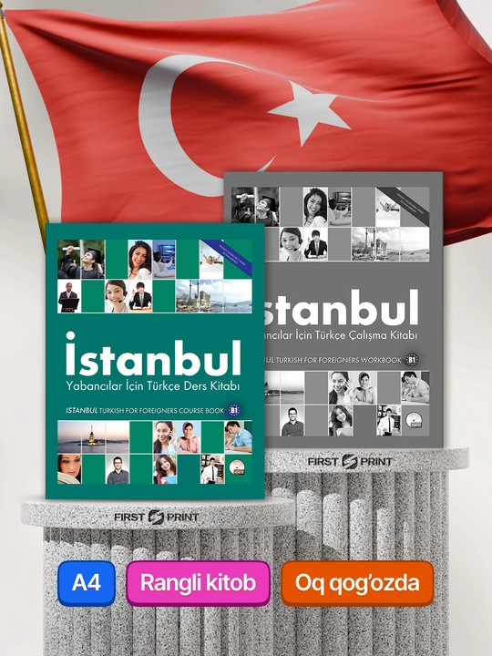 Istanbul turk tili darslik, A1, A2, B1, B2, C1 qismlar, Studentbook va Workbook - 