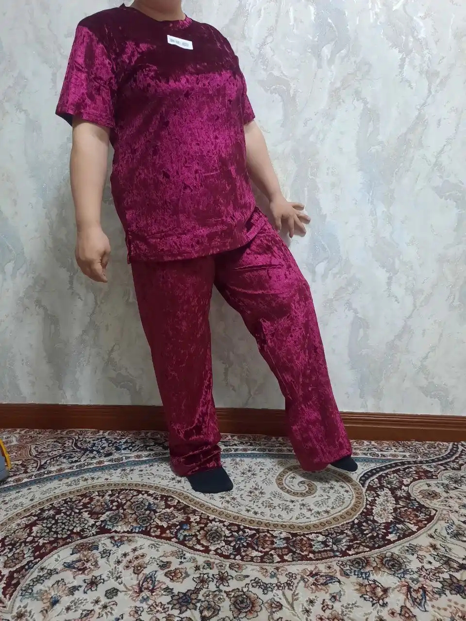 Домашний костюм, велюровый, с брюками Sarah, S
