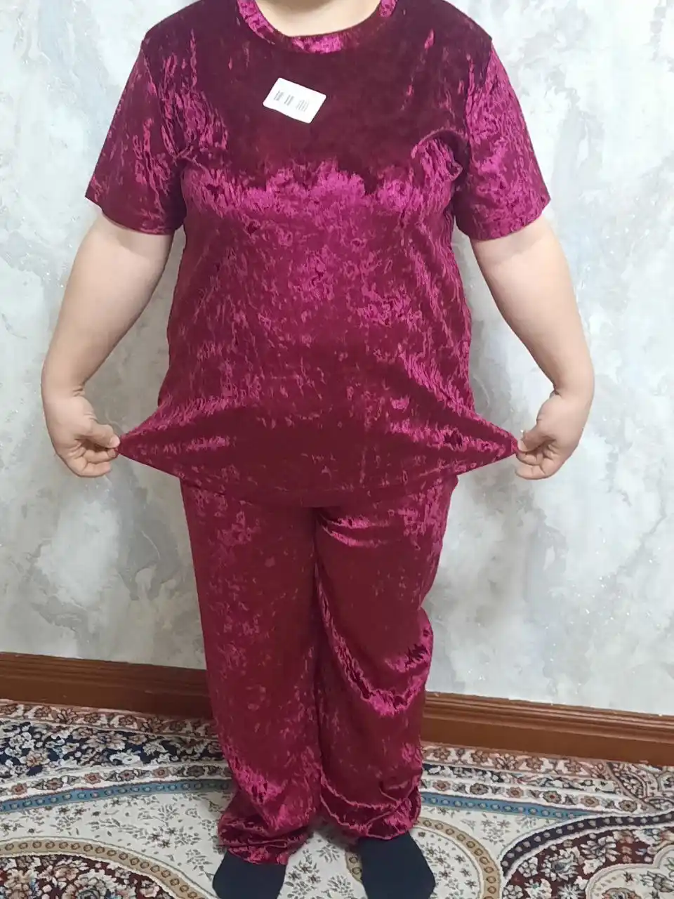 Домашний костюм, велюровый, с брюками Sarah, S