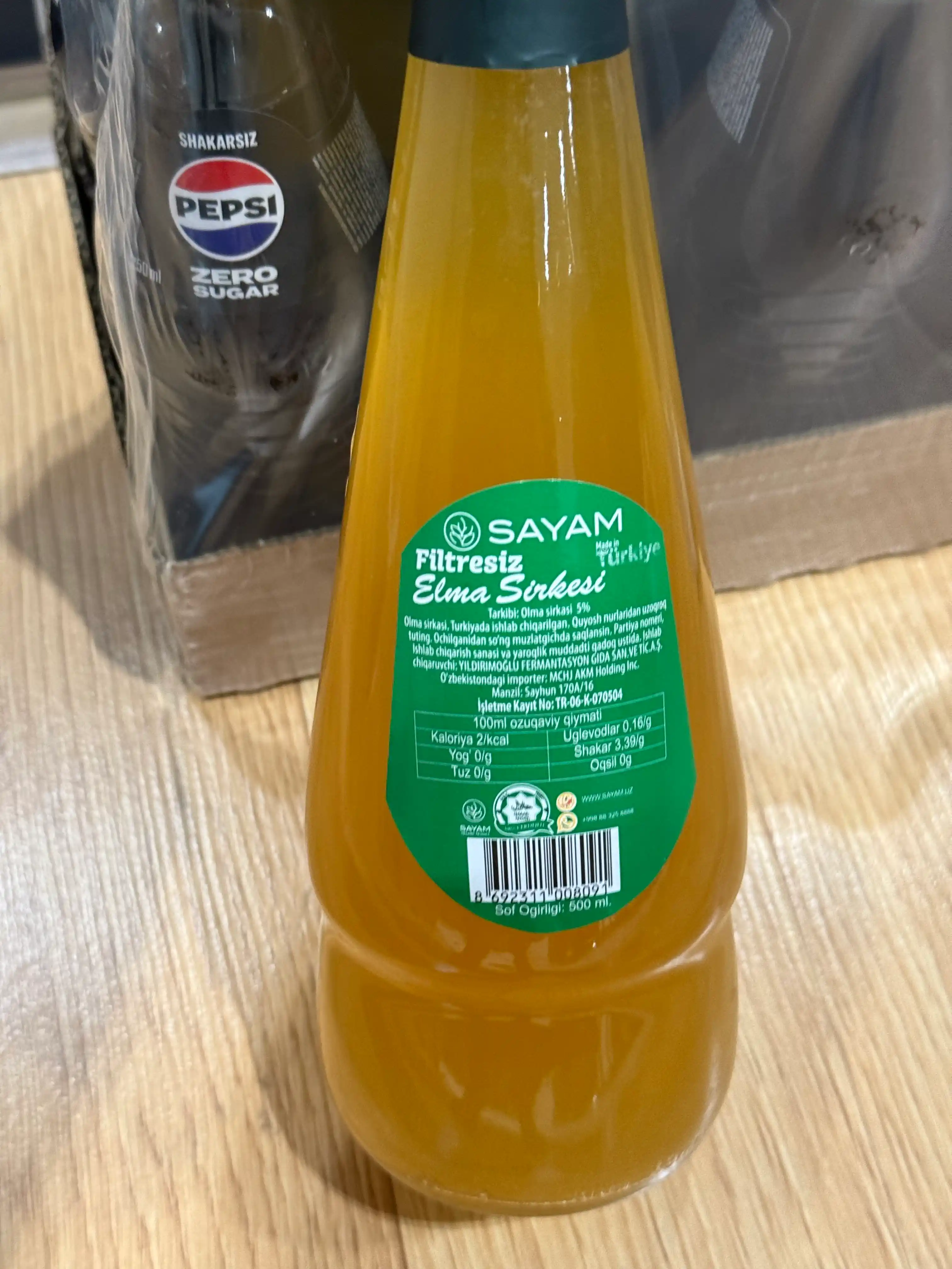 Olma sirkasi, Sayam, organik, filtirlanmagan, 500 ml, Turkiya