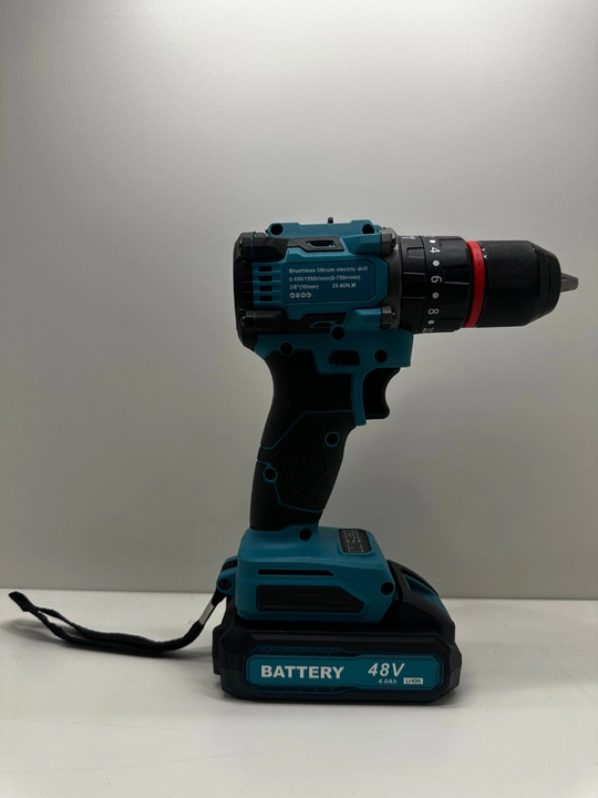 Drel-shurupovert akkumulyatorli 48V, cho‘tkasiz motor, 2 Li-ion akkumulyator