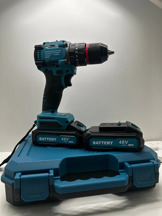 Drel-shurupovert akkumulyatorli 48V, cho‘tkasiz motor, 2 Li-ion akkumulyator