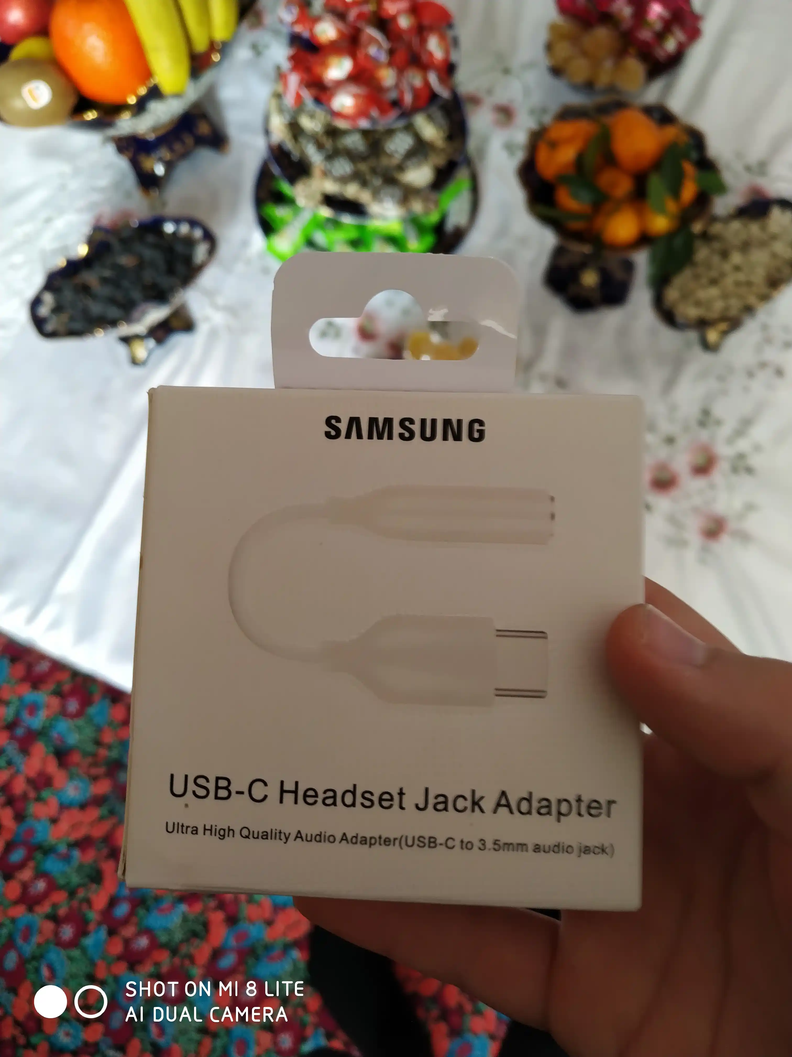 Perexodnik Samsung USB - Type-C, audio-ulagich jack 3.5, AUX va quloqchinlar uchun